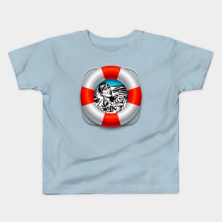 Buoy to the sea to save lives of man and dog Kids T-Shirt